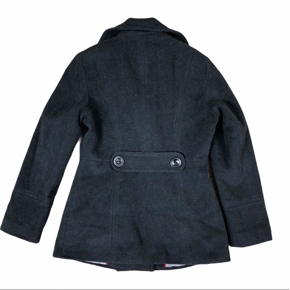 Calvin Klein wool blend dark gray pea coat - Picture 2 of 5